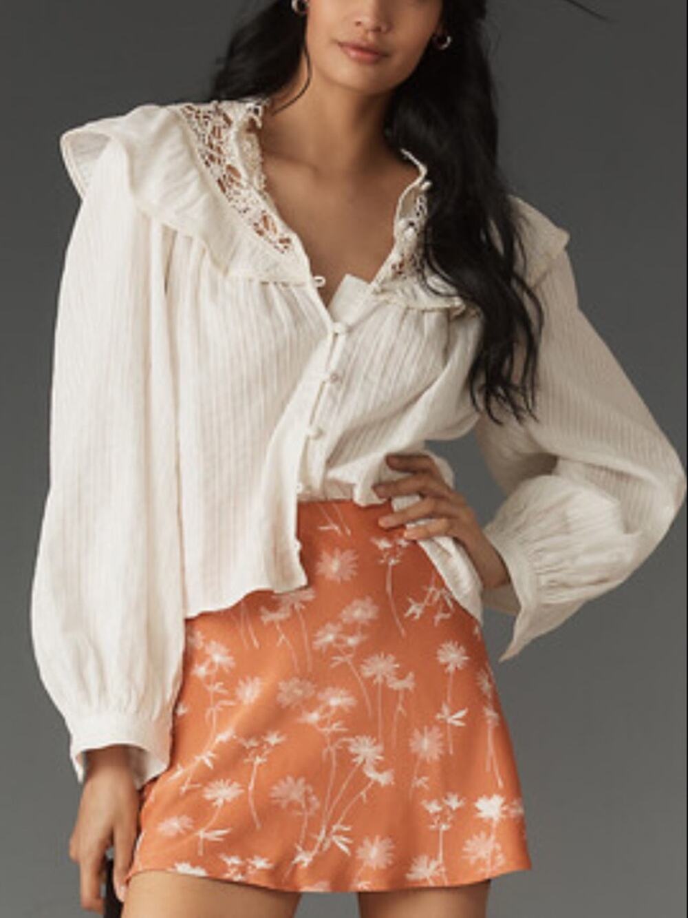 Anthropologie By Anthropologie The Tilda Mini Slip Skirt Sz XL